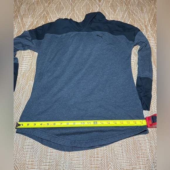 PUMA Lightweight Sweatshirt w/Hood,Black & Gray,Women's Size Large - Picture 4 of 9